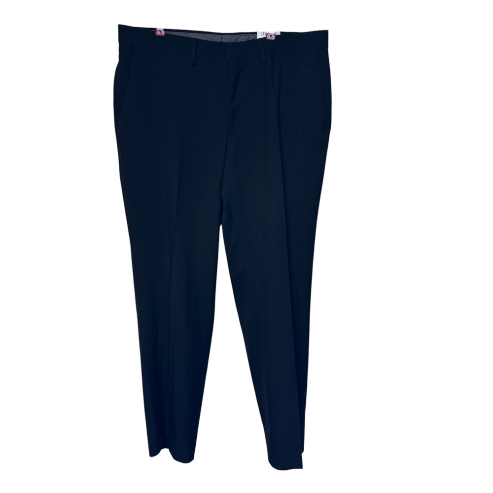 Haggar Mens Dress Pants Straight Leg Flat Front Premium Comfort Black 36X30 NWT